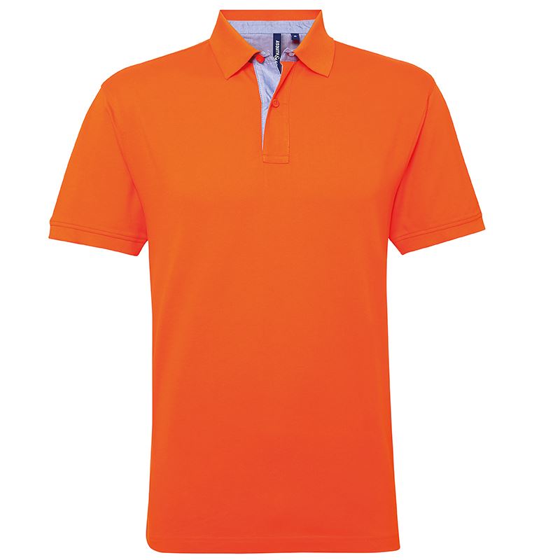 AQ016 Cotton polo with Oxford fabric insert - A to Z Safety Centre ...