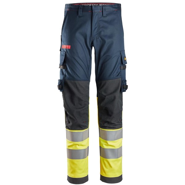 Snickers 6374 ProtetecWork Stretch Work Trousers Hi-Vis Class 1