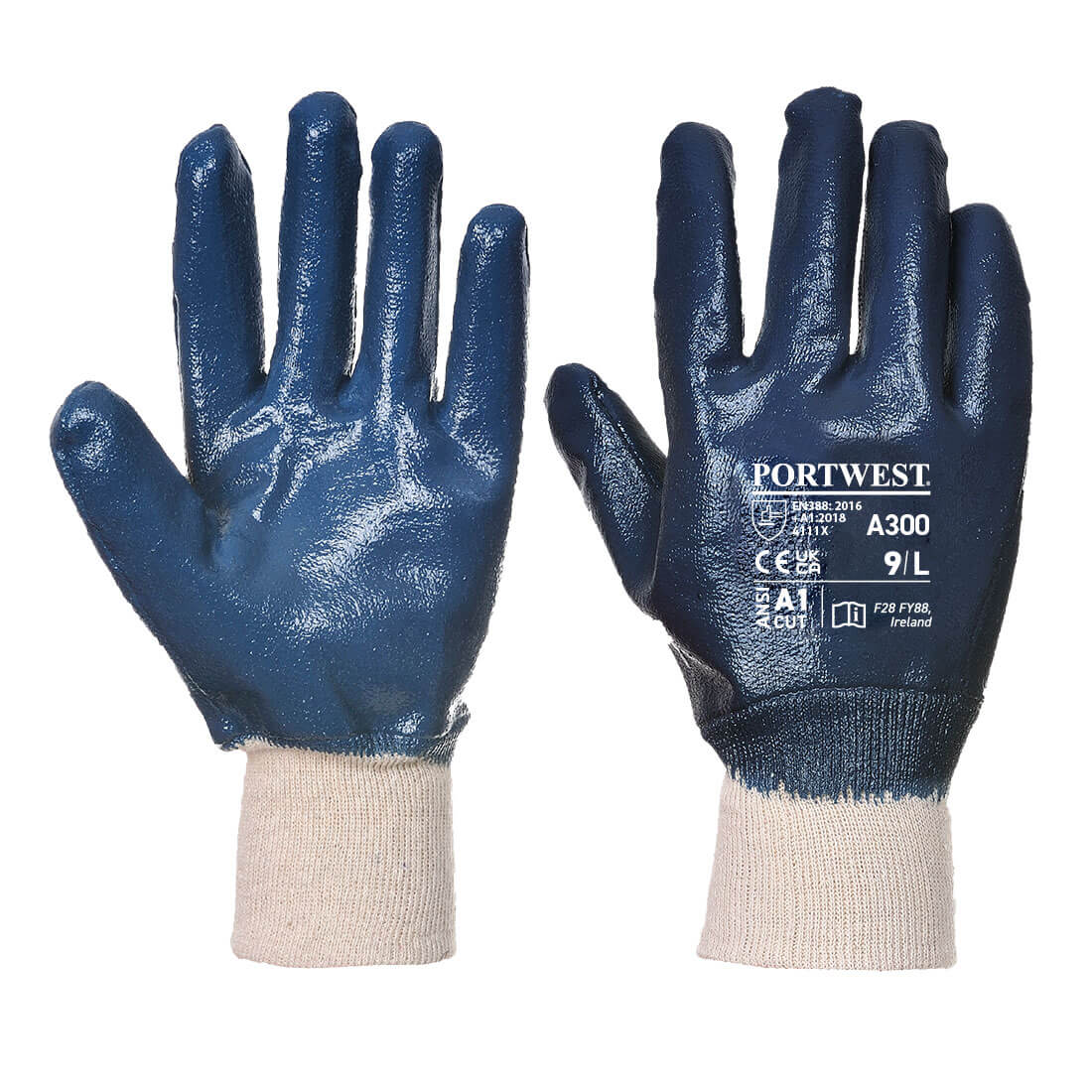 Portwest NITRILE KNITWRIST - A300 Pack of 12